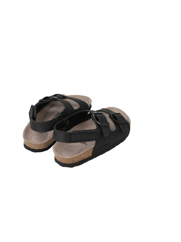 KINDU OILED LEATHER BLACK KIDS