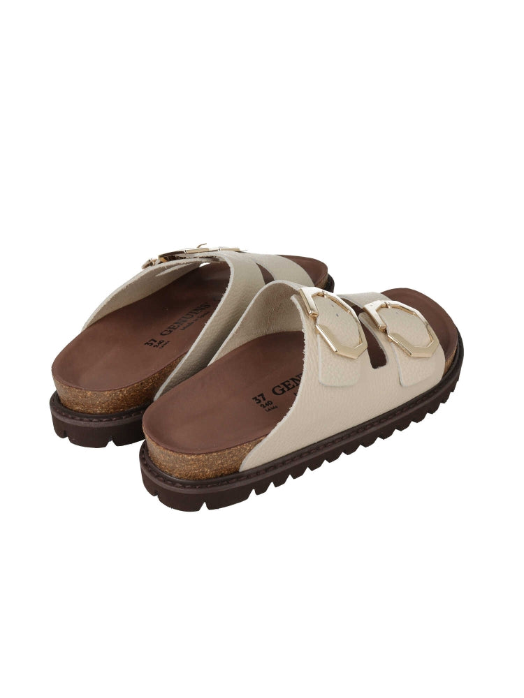 GALIA EMBOSSED LEATHER CHALK WOMEN