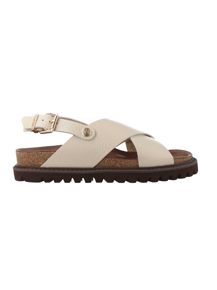 MELEN EMBOSSED LEATHER CHALK WOMEN