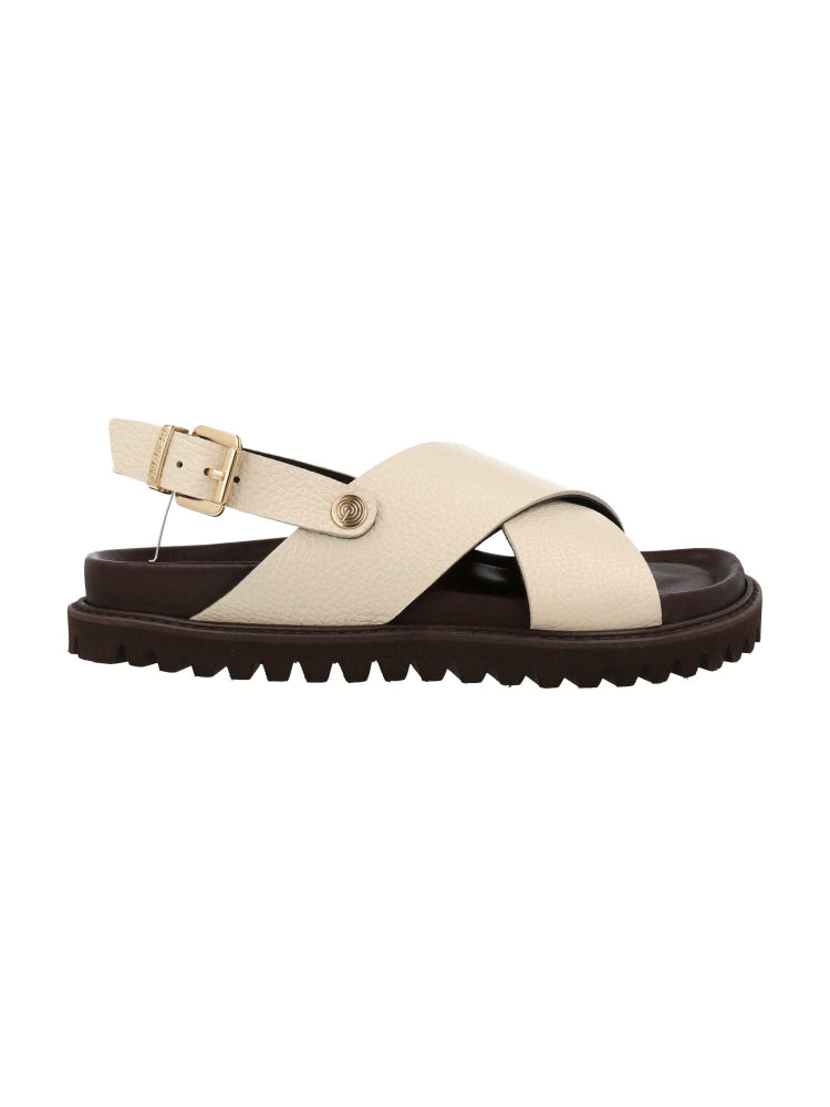 MELEN EMBOSSED LEATHER CHALK WOMEN