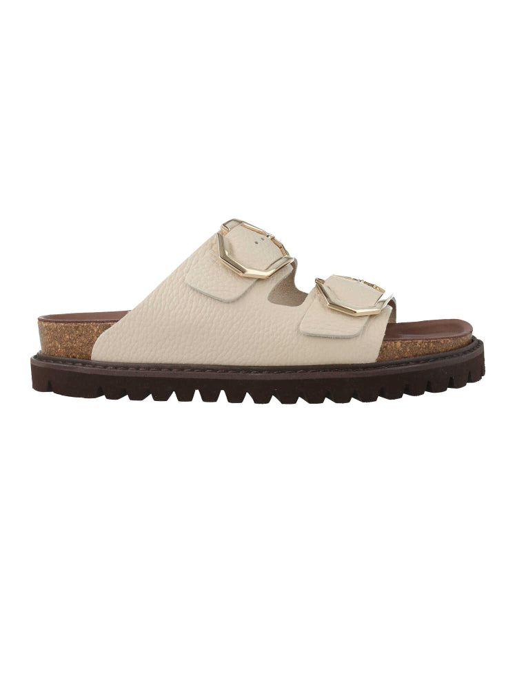 GALIA EMBOSSED LEATHER CHALK WOMEN