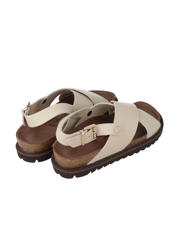 MELEN EMBOSSED LEATHER CHALK WOMEN